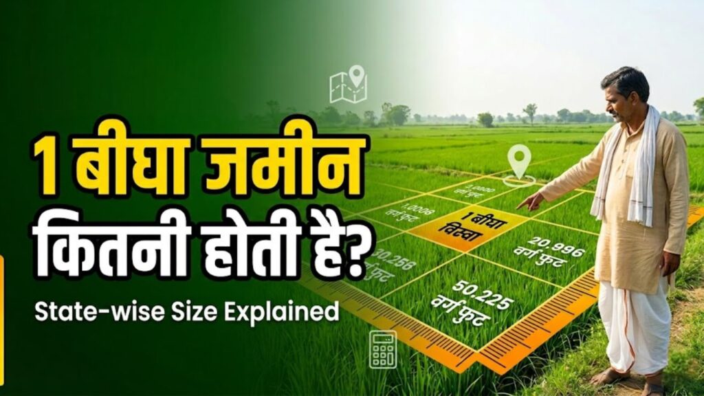 1 बीघा जमीन कितनी होती है?